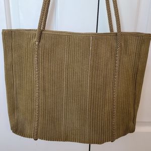 De vecchi by Hamilton Hodge chartreuse rope bag NWOT